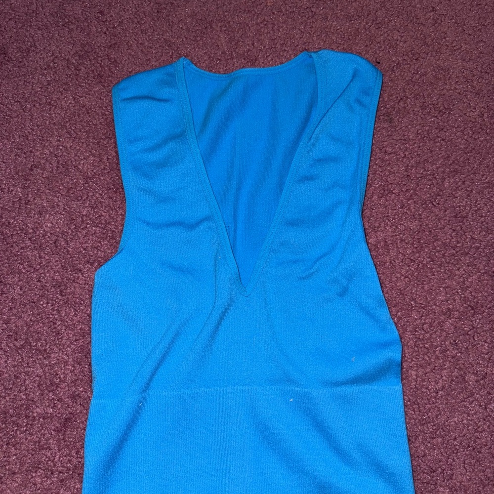 Primark Blue Backless Sleeveless Tank Top